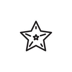Obraz premium Ocean Sea Starfish Outline Icon