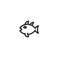 Animal Fish Sea Outline Icon