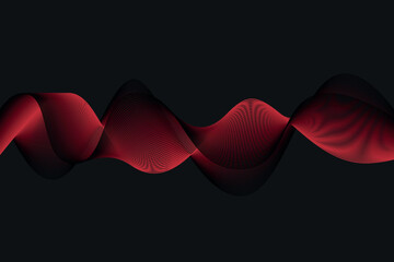red and black wave abstract background, suitable for landing page and computer desktop background. 3d vector