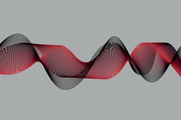 red and black wave abstract background, suitable for landing page and computer desktop background. 3d vector