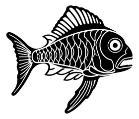illustration of a fish isolated on white