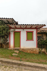 casas históricas no distrito de Lavras Novas, cidade de Ouro Preto, Estado de Minas Gerais, Brasil