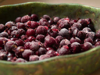 Frozen berries lie in a bowl Frozen berries lie in a bowl
