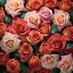 Obraz na płótnie Canvas bouquet of orange roses