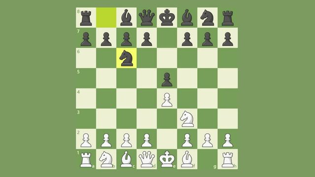 Chess Opening King's Gambit, Four Moves 4K screen recording online chess