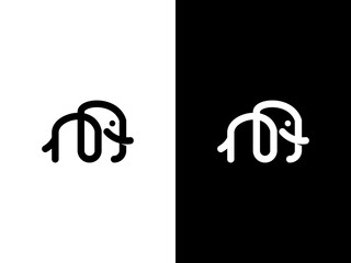 modern elephant illustration logo