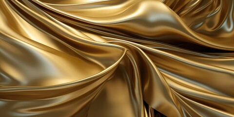 Abstract golden gradient banner. waves Contemporary. Abstract graphic design banner background pattern. Generative ai.