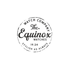 vintage watch Logo design illustration for watch company.combine classic and modern elements