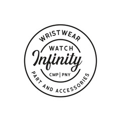 vintage watch Logo design illustration for watch company.combine classic and modern elements