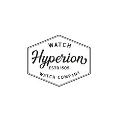 vintage watch Logo design illustration for watch company.combine classic and modern elements