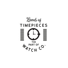 vintage watch Logo design illustration for watch company.combine classic and modern elements