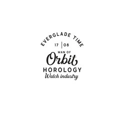 vintage watch Logo design illustration for watch company.combine classic and modern elements 50