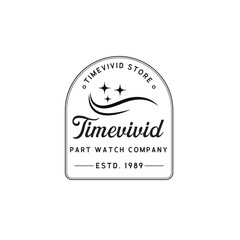 vintage watch Logo design illustration for watch company.combine classic and modern elements 22