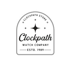 vintage watch Logo design illustration for watch company.combine classic and modern elements 15
