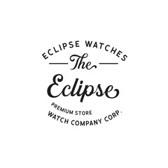 vintage watch Logo design illustration for watch company.combine classic and modern elements 7