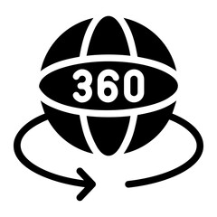 360 degree video Solid icon