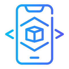 augmented reality Line Gradient Icon