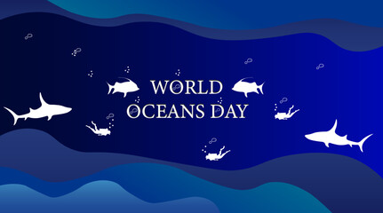 World Ocean Day, Protecting marine ecosystems in blue color