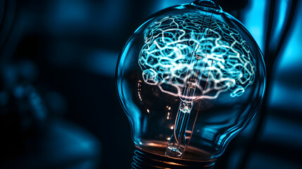 bulb with brain business IA