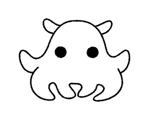 メンダコのベクター線画イラスト