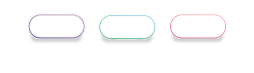 Colorful Text speech button sets, chat message button