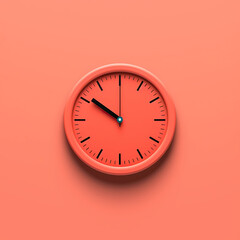 clock on a colored background