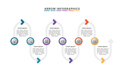 Road arrow business infographic template design. Business infographic for presentation.