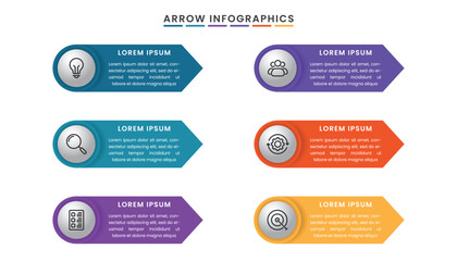 Fototapeta na wymiar Arrow infographic template design. Business template for presentation.