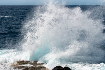 Raging wave. El Hierro, Canary Islands.