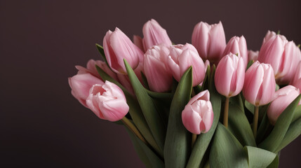 Obraz premium Tulip pm cleaned background ,Generative ai 