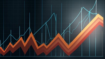 Fototapeta premium market graph