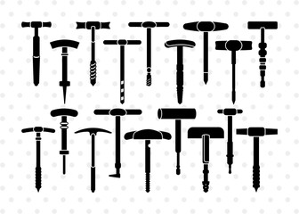 Bone Tap Silhouette, Bone Tap SVG, Orthopedic Tools Svg, Dental Tools Svg, Bone Tap Bundle, SB00979