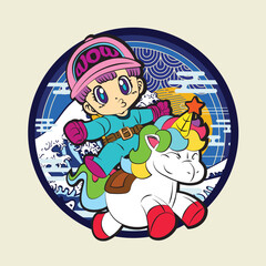 the rich kid illustration design for children's day event