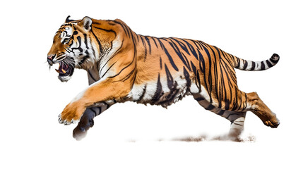 動物を狩る勇ましい虎の姿