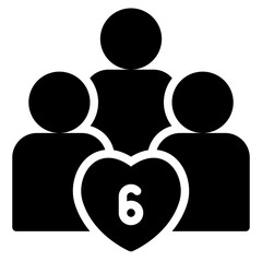 people like alert black solid icon