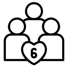 people like alert black outline icon