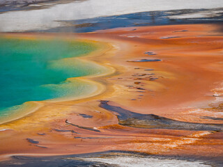 The Grand Prismatic Spring in Yellowstone National Park