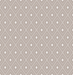 Geometric brown and white dotted vector pattern. Seamless abstract modern texture for wallpapers and backgrounds