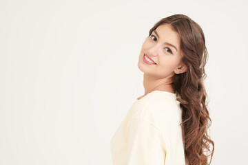 dreamy beautiful woman