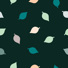 Seamless pattern with leaves pastel color for fabric or wallpaper