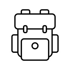 backpack icon, bag simple vector icon