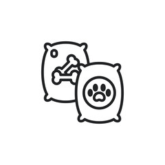 Pet food outline icons. Vector illustration. Isolated icon suitable for web, infographics, interface and apps.
