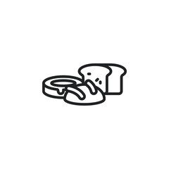 Bakery outline icons. Vector illustration. Isolated icon suitable for web, infographics, interface and apps.