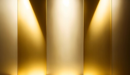 Gold empty walls for background of product displays or stand from Generative AI