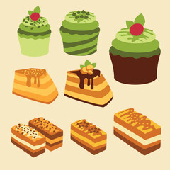 set of cakes
