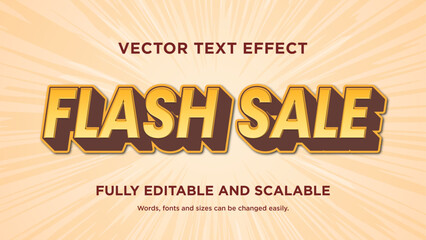 vector graphic design flash sale text effect editable
