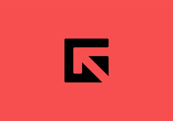Mongram letter G logo with left arrow symbol