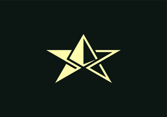 sharp shape the star and compas symbol logo concept with letter S initial © Faazadesigns