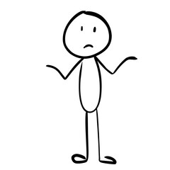 Sad Stick men Figure 