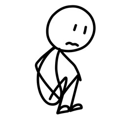 Sad Stick men Figure 